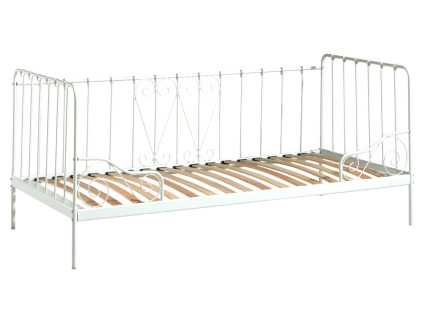 Bílá kovová postel Vipack Alice Captain 90 x 200 cm