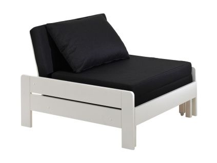 Bílé borovicové rozkládací křeslo Vipack Pino