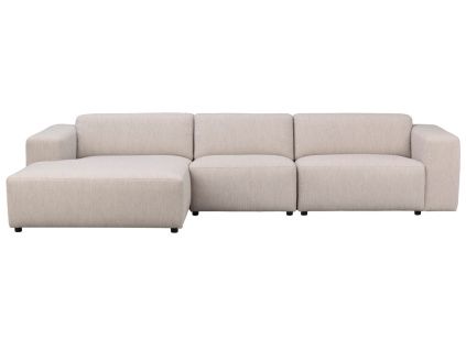 Bouclé rohová pohovka WILLARD 312 cm, levá