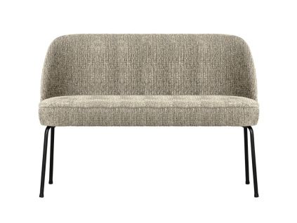 Krémově bílá sametová lavice Tergi 120 cm