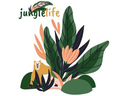Samolepka na zeď Jungle Life Monkey 75 x 70 cm