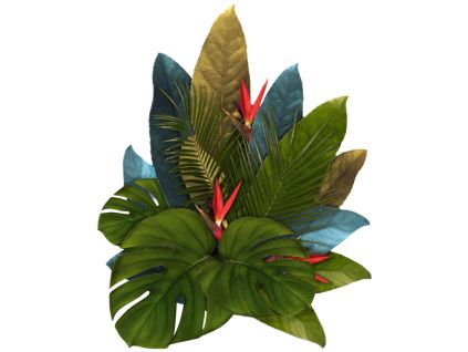 Samolepka na zeď Jungle Leaves 120 x 100 cm