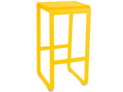 Žlutá hliníková zahradní barová židle Fermob Bellevie 75 cm