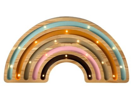 Dřevěná dětská LED lampa Duha II. 41 cm