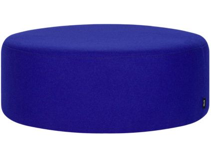Modrý vlněný puf Folk 70 cm