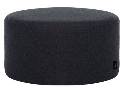 Černý čalouněný puf Folk 50 cm
