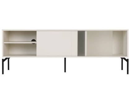 Světle šedý TV stolek Met 160 x 42 cm