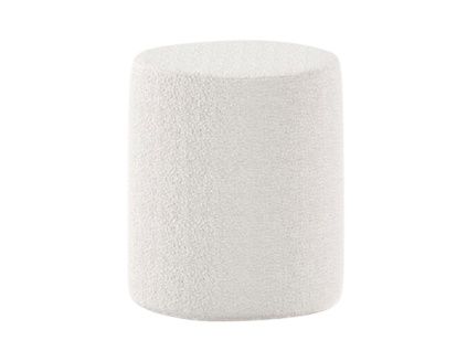 Bílá bouclé stolička Vipack Moon 41,5 cm