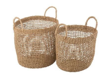 Set dvou ratanových košů J-line Fildo 40/35 cm
