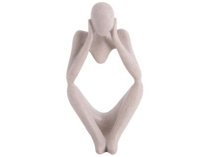 Světle šedá dekorativní soška Dream 21 cm