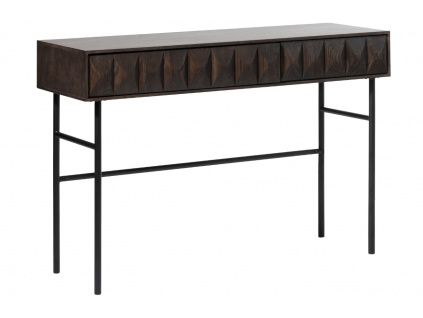 Tmavě hnědý dubový toaletní stolek Unique Furniture Latina 117 x 39 cm