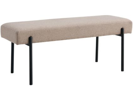 Béžová bouclé lavice Swipper 100 cm