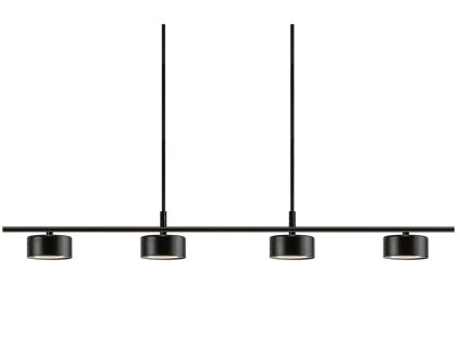 Černé kovové závěsné LED světlo Clyde 115 cm