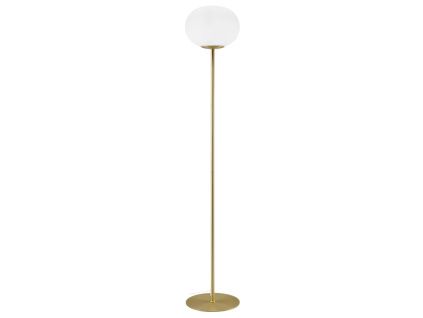 Opálově bílá skleněná stojací lampa Alton 150 cm