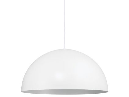 Bílé kovové závěsné světlo Ellen 40 cm