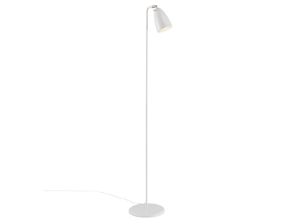 Bílá kovová stojací lampa Nexus 141 cm