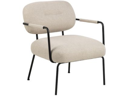 Béžové čalouněné lounge křeslo Demijon