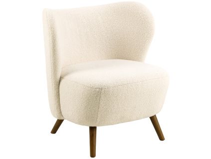 Béžové čalouněné lounge křeslo Kirby