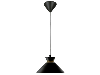 Černé kovové závěsné světlo Dial 25 cm
