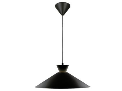 Černé kovové závěsné světlo Dial 45 cm