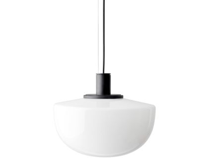 Bílé skleněné závěsné světlo AUDO BANK 30 cm