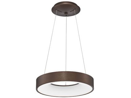 Hnědé závěsné LED světlo Nova Luce Rando Thin 38 cm