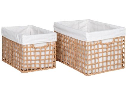 Set dvou přírodních úložných košů Terema 20x30/ 25x35 cm