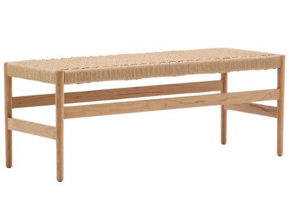 Dubová lavice Kave Home Zaide 120 cm