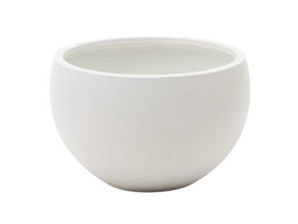 Bílý cementový zahradní květináč Kave Home Grau 36 cm
