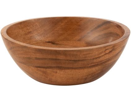 Hnědá dřevěná miska J-line Acia 20 cm