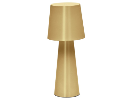 Zlatá kovová zahradní stolní LED lampa Kave Home Arenys M