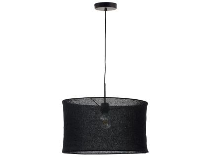 Černé lněné stínidlo Kave Home Mariela 50 cm