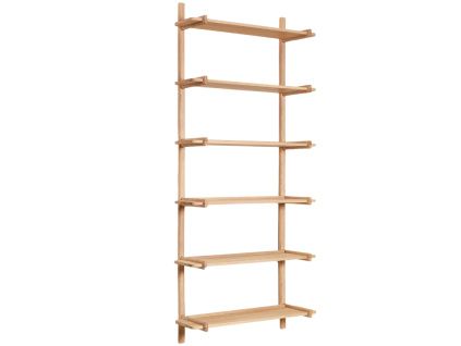 Dubová modulární police Kave Home Sitra 202 x 90 cm
