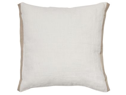 Bílo-béžový lněný povlak na polštář Kave Home Suerta 45 x 45 cm