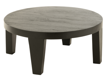 Černý dřevěný konferenční stolek J-line Buara 80 cm