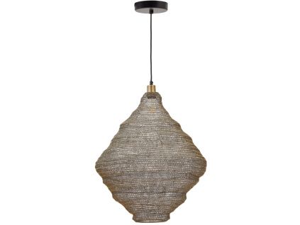 Zlaté kovové závěsné světlo Kave Home Sarraco 48,5 cm