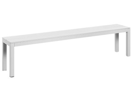 Bílá hliníková zahradní lavice Rio 195,5 cm