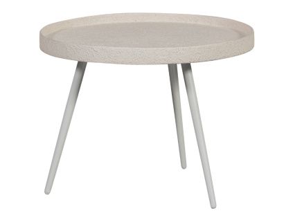 Krémově bílý kovový konferenční stolek Buster 58 cm