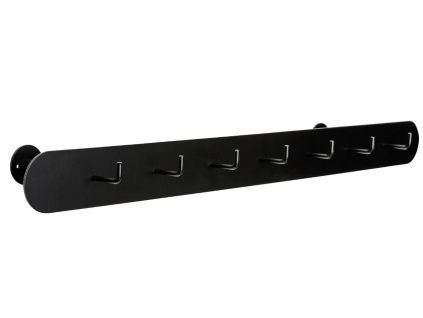 Černý kovový nástěnný věšák Hübsch Hack 80 cm