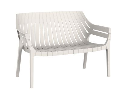 Béžová plastová zahradní lavice SPRITZ 119 cm