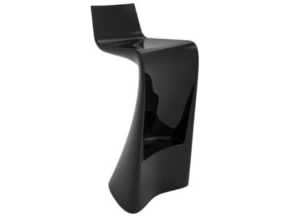 Černá plastová barová židle WING 72 cm