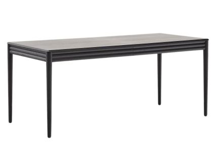 Černý dubový rozkládací jídelní stůl Kave Home Lenon 160-200 x 90 cm