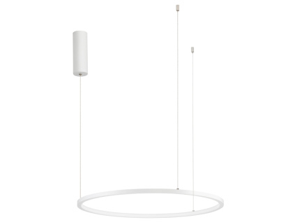 Bílé kovové závěsné LED světlo Nova Luce Tarquin 60 cm