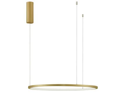 Zlaté kovové závěsné LED světlo Nova Luce Tarquin 60 cm