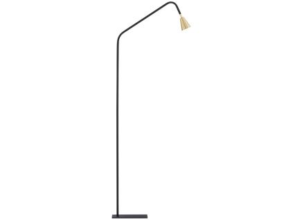 Černá kovová stojací lampa Nova Luce Geko 157 cm