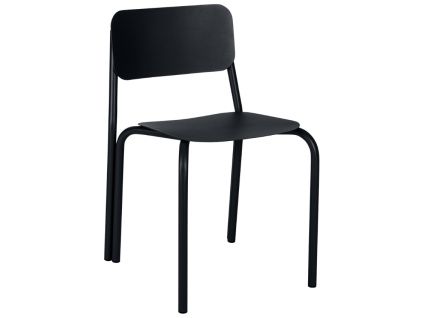 Černá kovová jídelní židle Kei