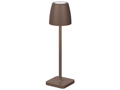 Hnědá kovová nabíjecí stolní LED lampa Nova Luce Colt S