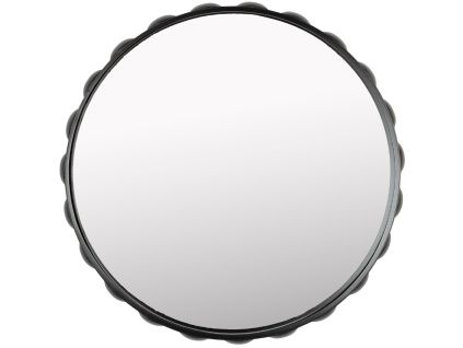 Černé kovové závěsné zrcadlo ZUIVER BUBBLES 50 cm