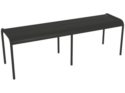 Černá kovová lavice Fermob Luxembourg 145 cm