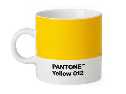 Žlutý porcelánový hrnek na espresso Pantone Yellow 012 120 ml